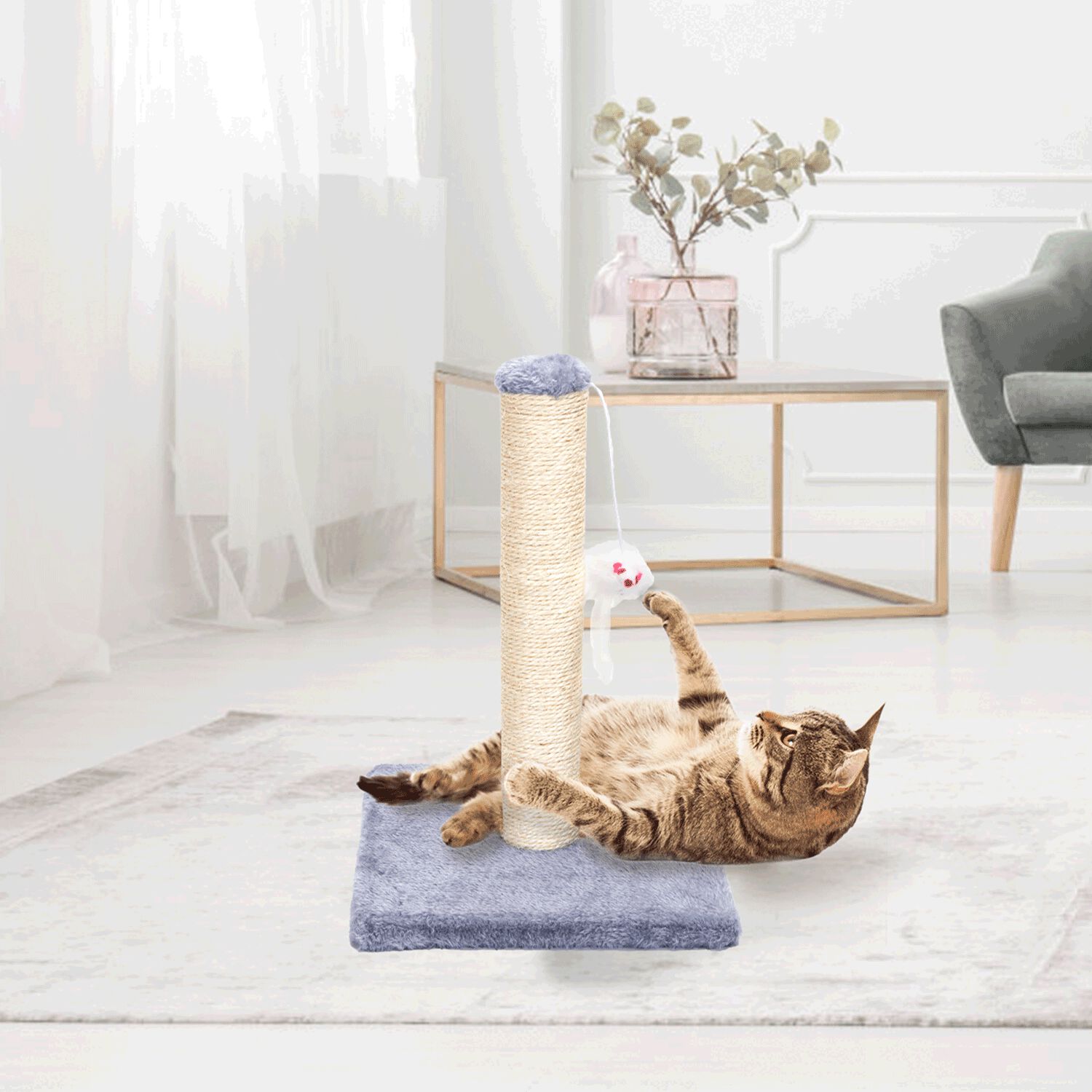 Nobleza Poste Rascador De Sisal Con Juguete para gatos thumbnail