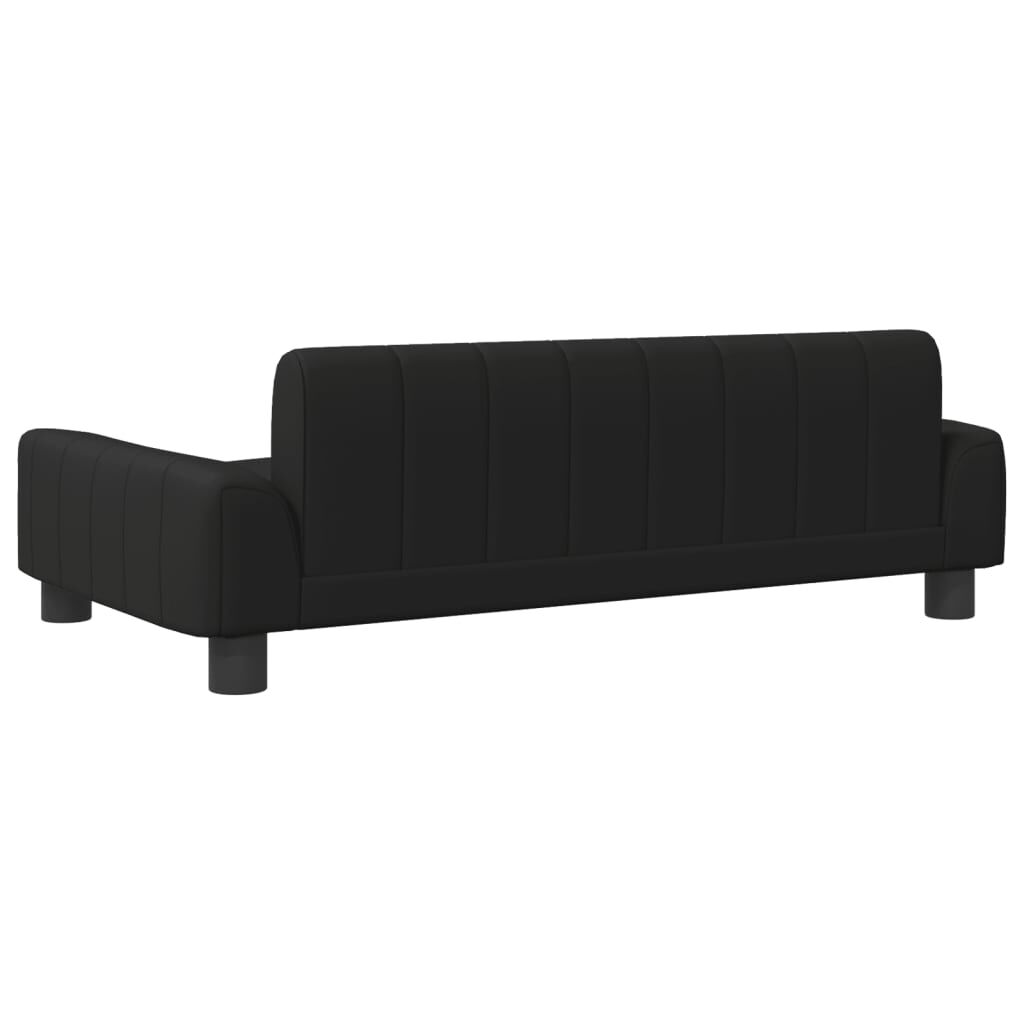 vidaXL Cama para perros de cuero sint&eacute;tico negra 70x45x30 cm, , large Imagen numero 8