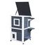 PawHut caseta doble gris para gatos, , large indicador imagen numero 4