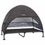 vidaXL Cama Elevada para Perros Marrón 127 x 81 x 108 cm Tela y acero, , large indicador imagen numero 1