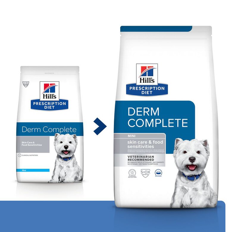 Hill's Prescription Diet Derm Complete Mini pienso para perros, , large image number null