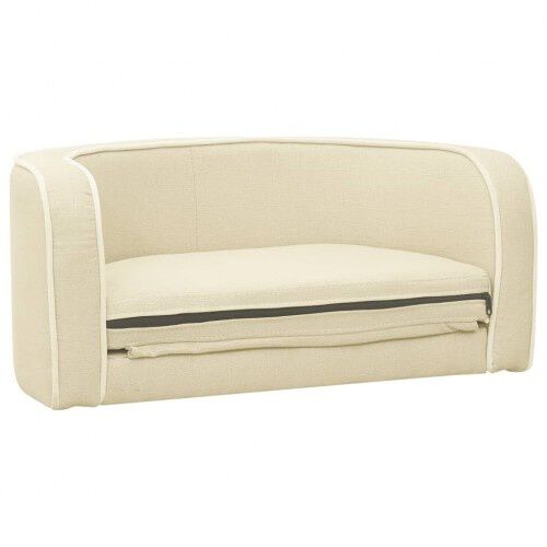 Vidaxl sof&aacute; plagable crema para perros, , large Imagen numero 7