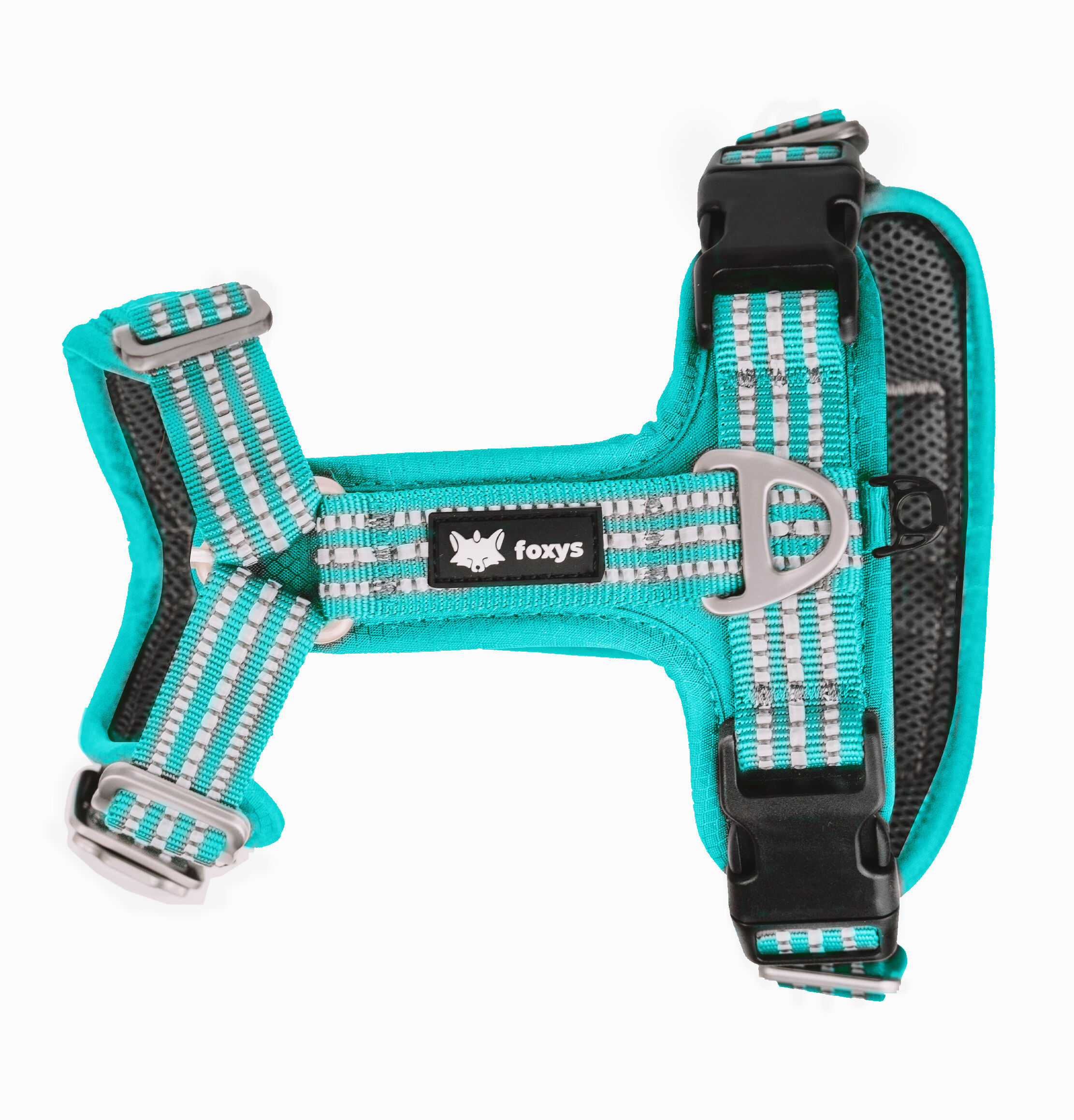 Foxys Arnés Antitirones con hebillas reforzadas aqua para perros thumbnail