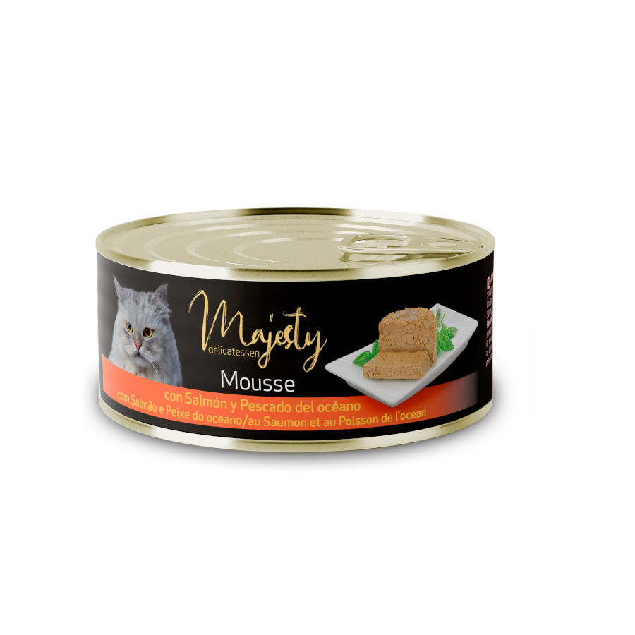 Majesty Adult Mousse de Salmón y Pescado del Océano lata para gatos thumbnail