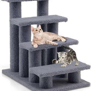 COSTWAY Rascador escalera color gris para Gatos