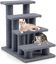COSTWAY Rascador para Gatos Árbol Juguete Cama Escalador Cat Scratch (Gris), , large indicador imagen numero 1