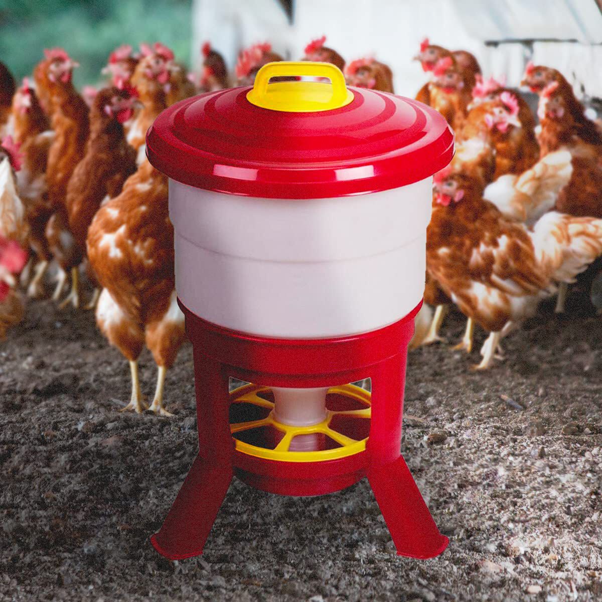 Tolva Gallinas SILO Premium 40 L - Comedero Grande con Patas para Aves de Corral - Tolva de Gran Capacidad para Gallinas, Fabricada en pl&aacute;stico Resistente, , large Imagen numero 5