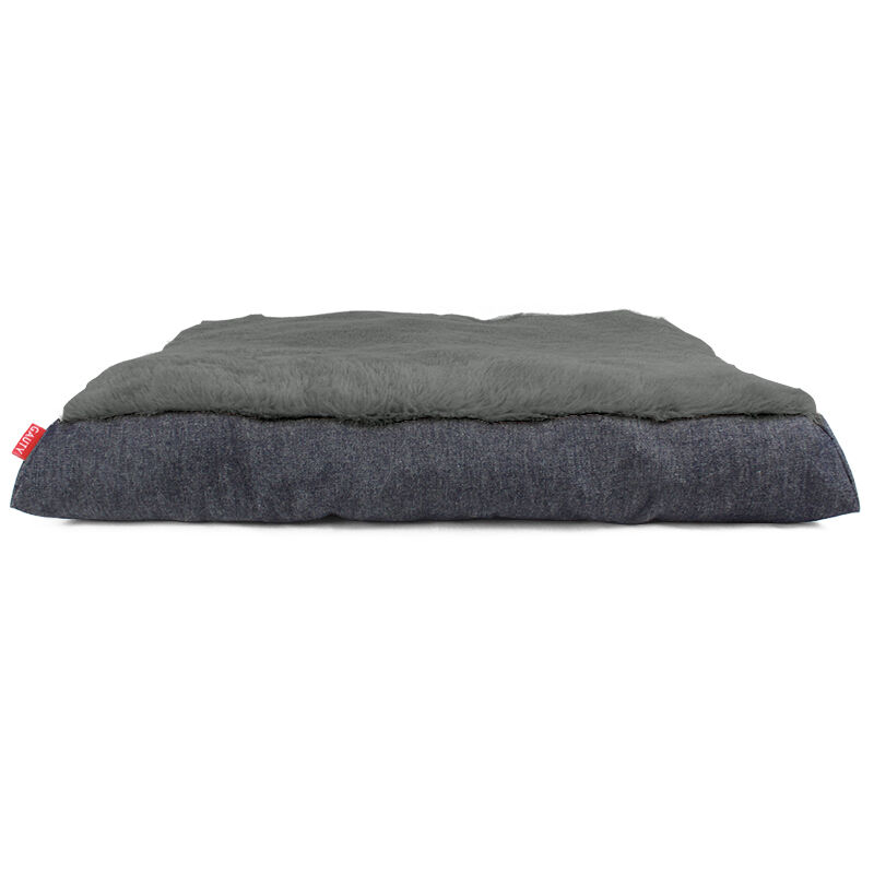 Gauty Cama para Perros y Gatos  Denim y pelo - Negro y gris, , large Imagen numero 1