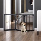 Pawhut barrera de seguridad portátil y plegable para perros, , large image number null