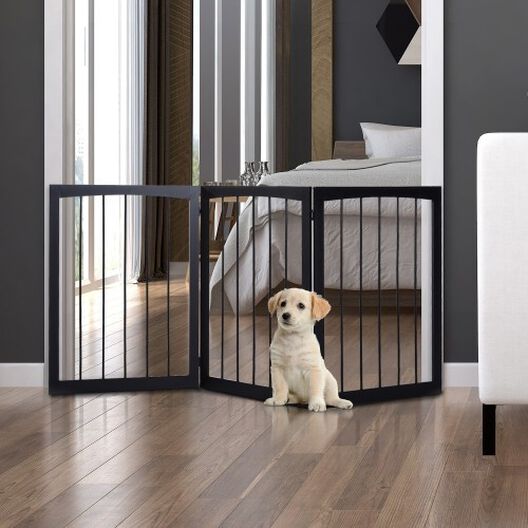 Pawhut barrera de seguridad portátil y plegable para perros, , large image number null