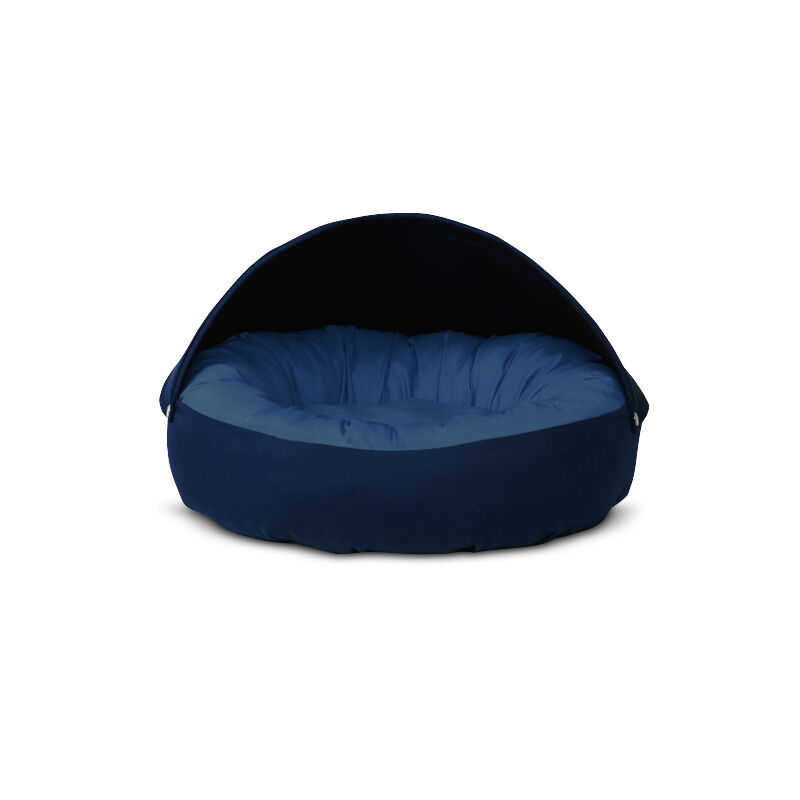 Gauty Cama Redonda para Perros y Gatos  Tela de sarga - Azul oscuro y azul, , large Imagen numero 1