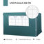 Outsunny 2 Paredes Parte Laterales para Carpa 3x3m Lado Parasol de Gazebo Tela Oxford con Ventana Medidas 300x200cm Verde Oscuro, , large indicador imagen numero 5