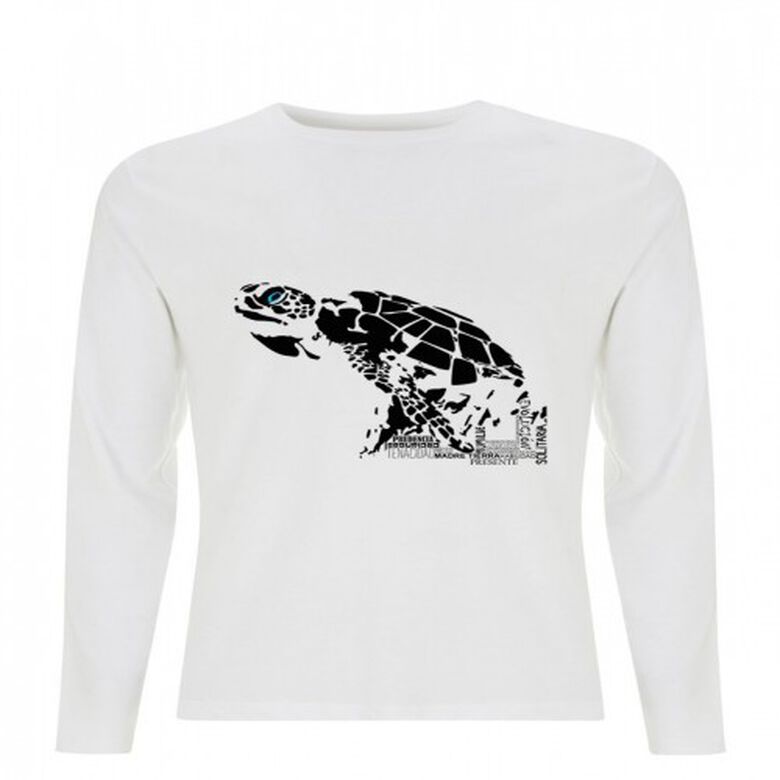Camiseta unisex tortuga color Blanco thumbnail