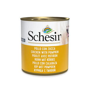 Schesir Adult pollo con calabaza lata para perros