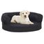 Vidaxl sofá acolchado de lino negro para perros, , large indicador imagen numero 1