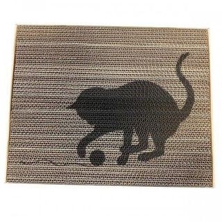 Pet design alfombra rascador con gato jugando a la pelota crema para gatos