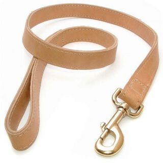 Correa de piel Vento para perros color Carne