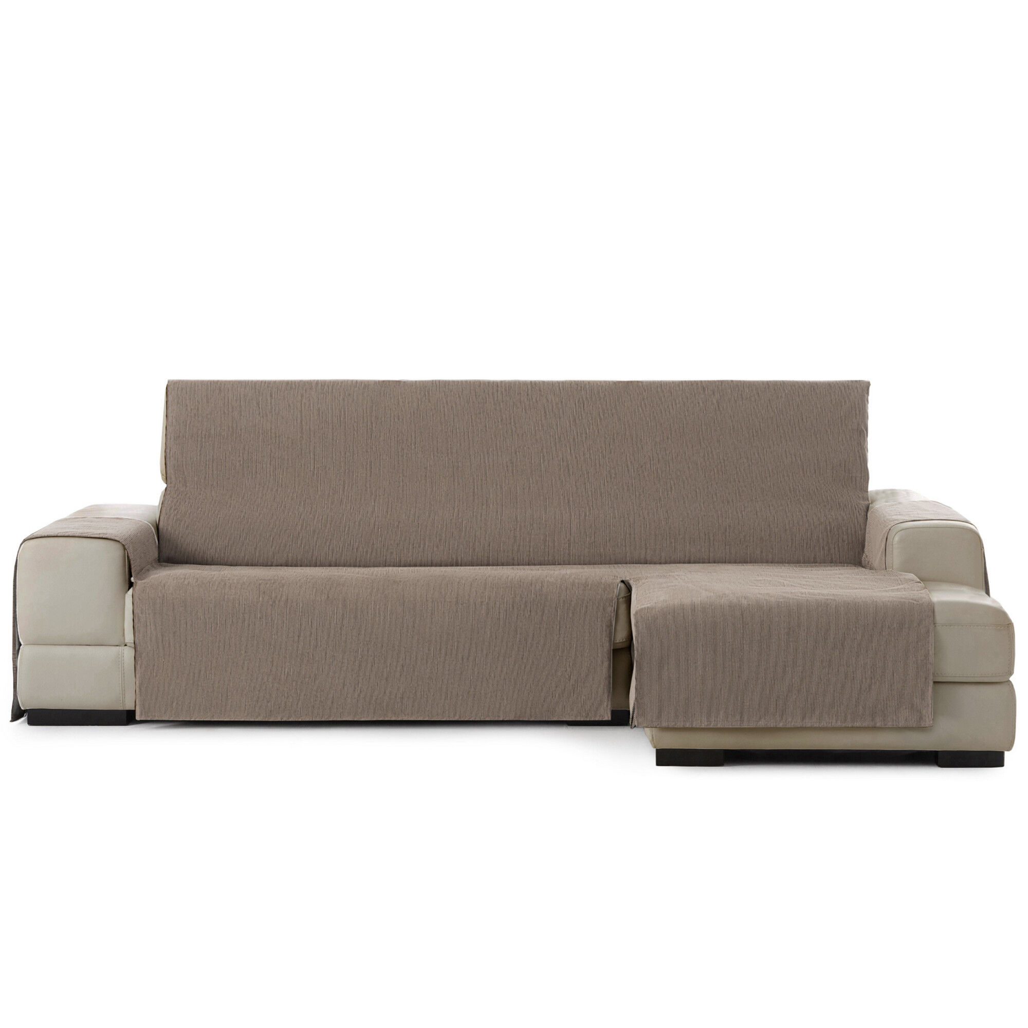 Vipalia Protector Funda Chaise Longue Lisa. Cubresofa Chenilla. Dise&ntilde;o Elite. Color Vison. Chaise Corto Derecha, , large Imagen numero 4