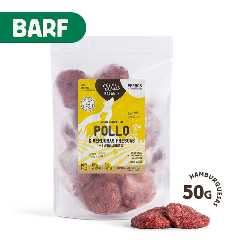 Pack de menú completo BARF para perros sabor Pollo, , large image number null