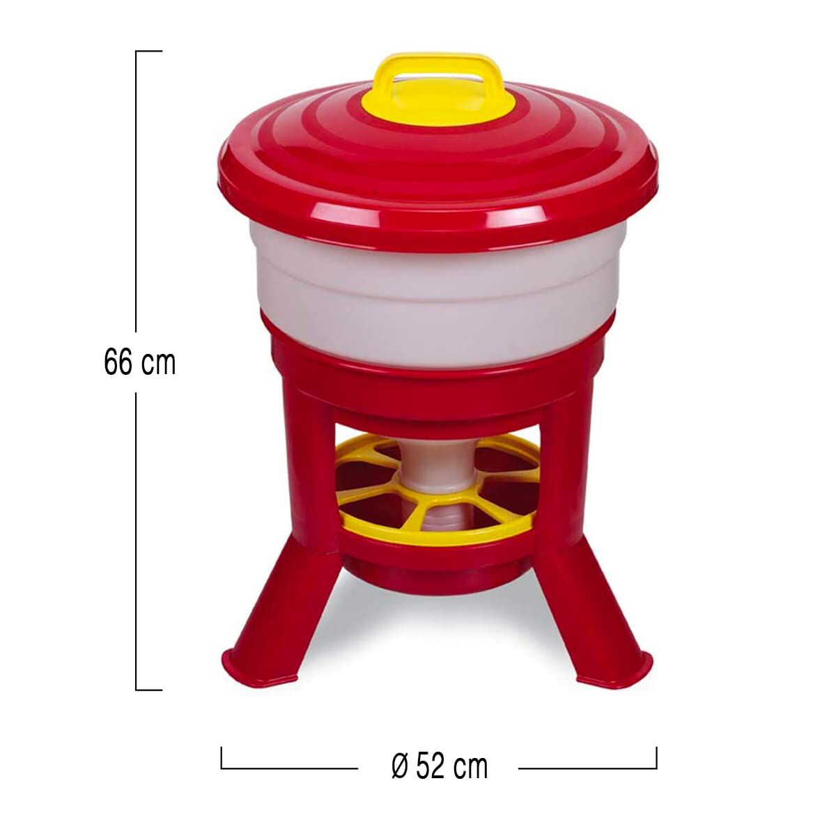 Tolva Gallinas silo Premium 30 L - Comedero con Patas para Gallinas - Tolva de Gran Capacidad para Aves de Corral Fabricada en pl&aacute;stico Resistente a la Intemperie, , large Imagen numero 2