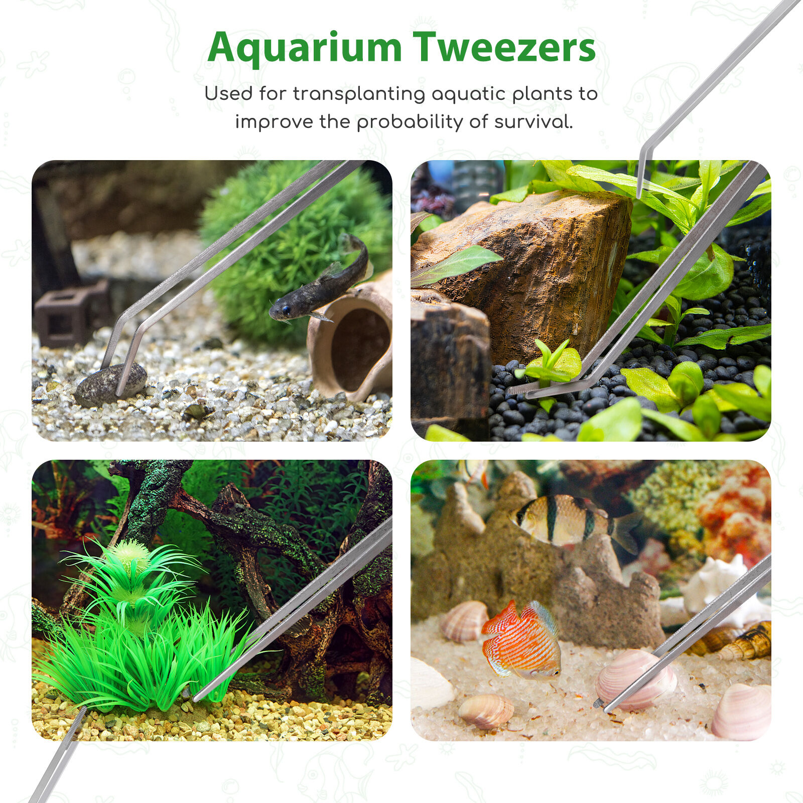 Nobleza 4 en 1 Herramientas y Accesorios de Limpieza para acuarios thumbnail