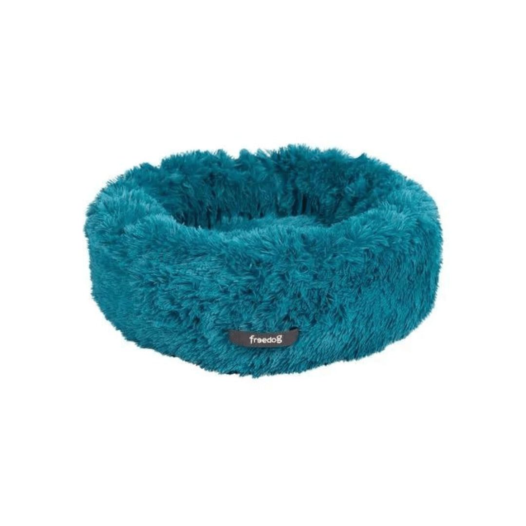 Freedog Cama Antiestr&eacute;s Donut Azul Con Asa Para Perros, , large Imagen numero 1