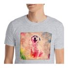 Mascochula camiseta hombre lienzo personalizada con tu mascota gris, , large image number null