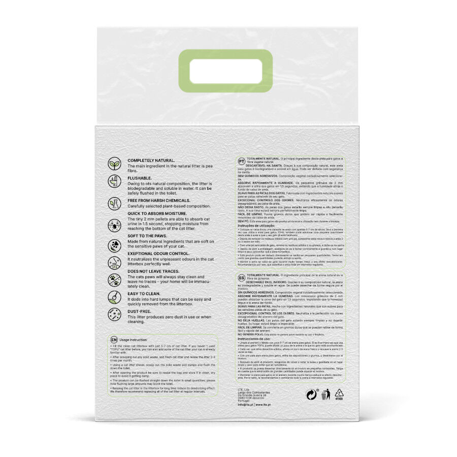 6 L Happy Meow Natural Tofu Aglomerante Te Verde para gatos, , large Imagen numero 6