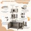 COSTWAY Árbol para Gatos con Caja de Arena, Torre para Gatos 2 En 1 con Perca Superior, Tabla para Rascar, Condominios para Gatos, Postes De Sisal, Plataforma, Rampa, Bolas Colgantes (2 Condominios), , large indicador imagen numero 2