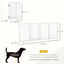 PawHut Barrera para Perros Plegable Valla para Mascotas de 4 Paneles con Puerta Pequeña Barrera de Seguridad para Escalera Pasillo 220x36x91 cm Blanco, , large indicador imagen numero 3