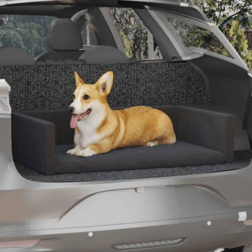 Vidaxl cama de maletero negro para perros, , large Imagen numero 2