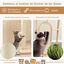 COSTWAY Torre para Gatos, Árbol para Gatos de 4 Niveles con Tabla y Poste Rascador de Sisal, Percha Acolchada, Plataforma, Juguete Colgante, Centro de Actividades Minimalista para Gatos, , large indicador imagen numero 4