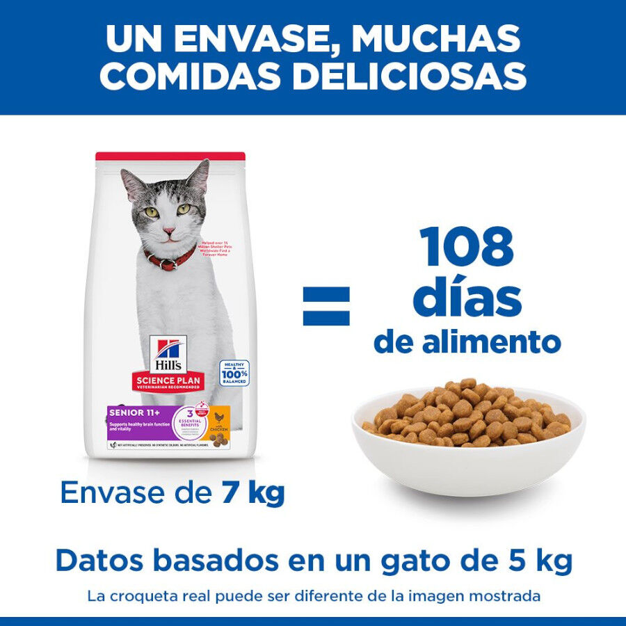 1.5 kg Hill's Science Plan Senior 11+ Pollo Pienso para gatos, , large Imagen numero 6
