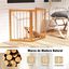 COSTWAY Barra para Perros Plegables, Barrera de Seguridad para Interiores, Separador de Habitaciones de 3 Paneles Plegable y Autoportante para Mascotas Pequeños y Medianos (Natural), , large indicador imagen numero 4