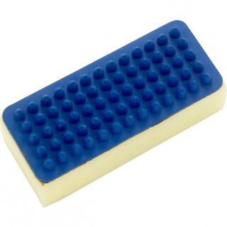 Esponja/Peine curry de goma para caballos color Azul/Crema