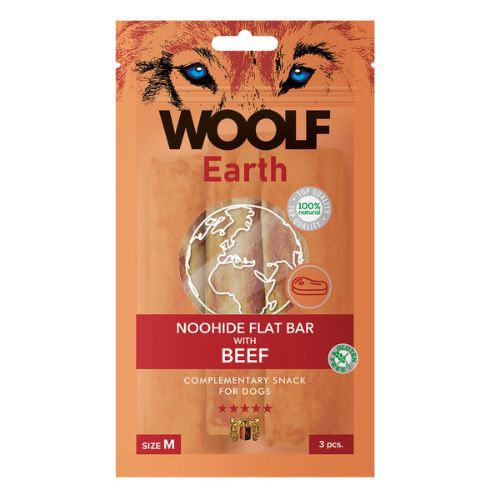 Woolf Earth Noohide M Barrita Plana con Ternera, , large Imagen numero 1