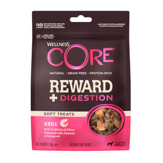 Wellness Core Bocaditos Reward + Digestion Krill para perros