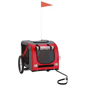 Vida XL Remolde de Bicicleta Rojo para perros