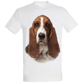 Camiseta Basset color Blanco