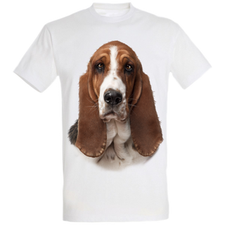 Camiseta Basset color Blanco