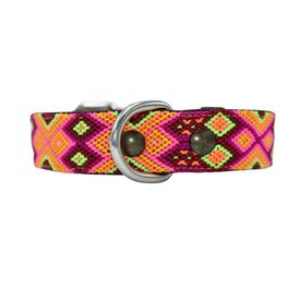 Loyal Collar de Piel Artesanal Naranja para perros