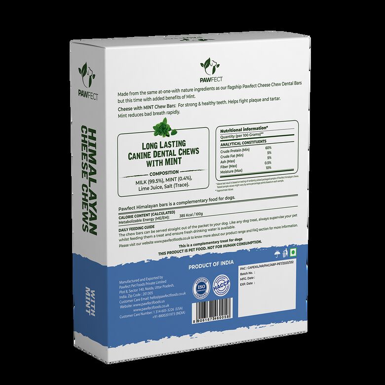 Pawfect Masticables dentales de queso del Himalaya, menta thumbnail