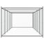 vidaXL Jaula de perros con puerta acero galvanizado gris 10x2x1,5 m, , large indicador imagen numero 4