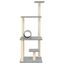 vidaXL Rascador para gatos con postes de sisal gris claro 136 cm, , large indicador imagen numero 3