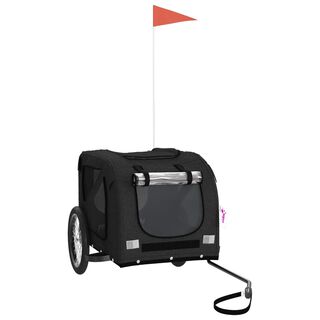 Vida XL Remolde de Bicicleta Negro para perros