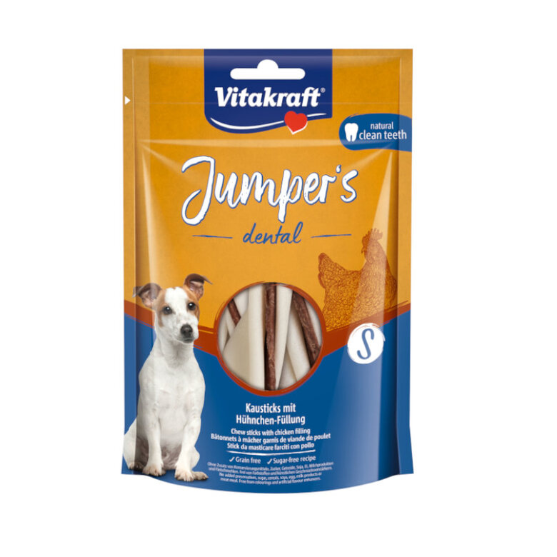 Vitakraft Jumper’s Dental Pollo Snack para perros pequeños, , large image number null