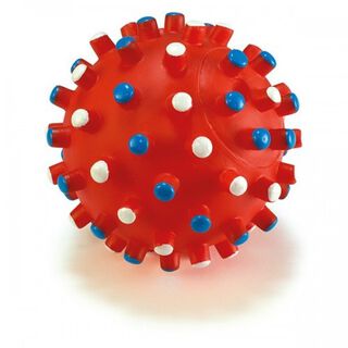 Pelota de puas pintadas para perros color Rojo