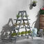 Outsunny Estantería para Plantas Plegable de Madera Soporte para Macetas de 3 Niveles con Marco en A para Exteriores Interiores Salón Jardín Balcón 100x36x112 cm Gris, , large indicador imagen numero 2