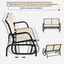 Outsunny Banco Balanc&iacute;n de 2 Plazas Silla Mecedora de Jard&iacute;n Tubo de Metal y Tela Texteline Transpirable para Exterior Carga M&aacute;x. 200 kg 120x70x85 cm Beige, , large indicador imagen numero 4