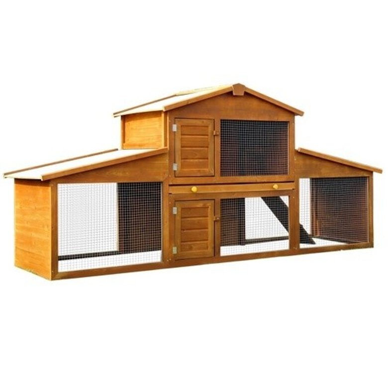 Conejera de Exterior PawHut Casa para animales madera, , large image number null